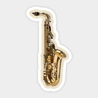 Saxophone cartoon illustration Sticker